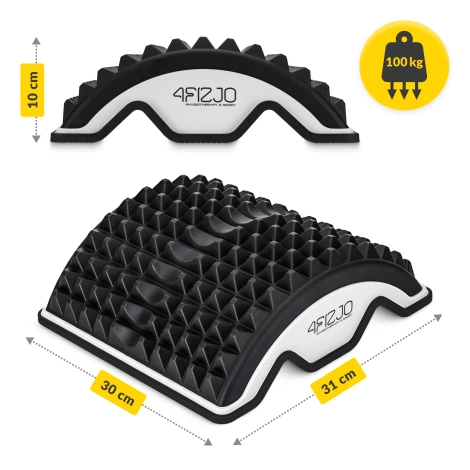 Opěrka pro masáž a protažení zad černo-šedá