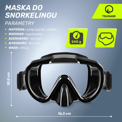 Potápěčská maska na šnorchlování TSUNAMI