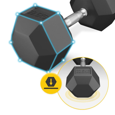 Ocelová činka HEX 1 x 22,5 kg
