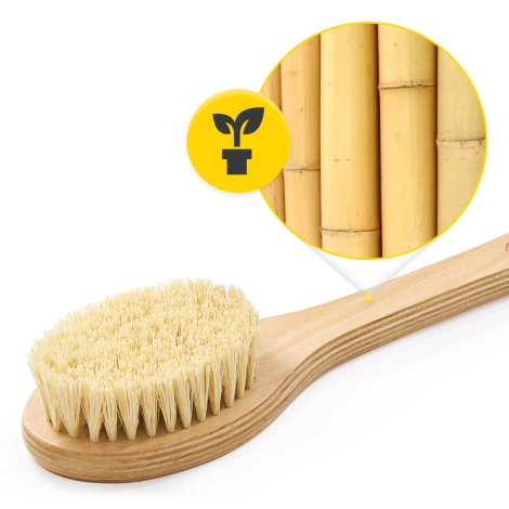 Dlouhý masážní kartáč na tělo a koupel tvrdý