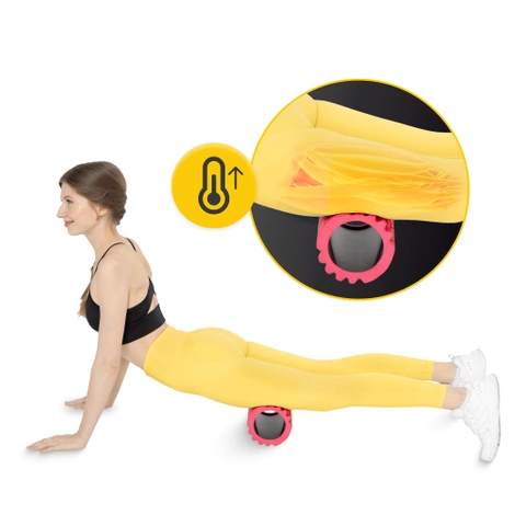 Masážní válec s výstupky EVA 33 cm růžový