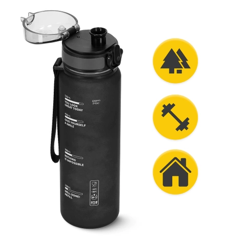 Sportovní láhev na vodu 650 ml černá