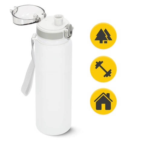 Sportovní láhev na vodu 650 ml šedá