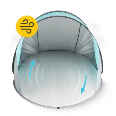 Samorozkládací plážový stan šedý