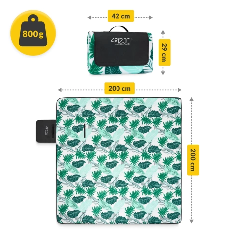 Voděodolná pikniková deka 200x200 cm