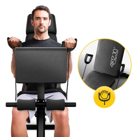 Multifunkční posilovací lavice se stojanem PRO