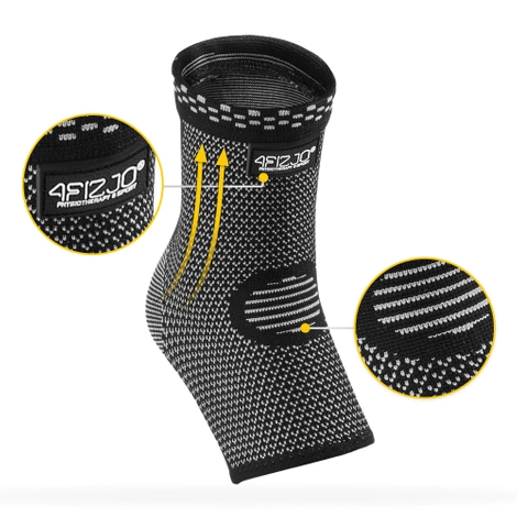 Elastická bandáž hlezenního kloubu S šedá