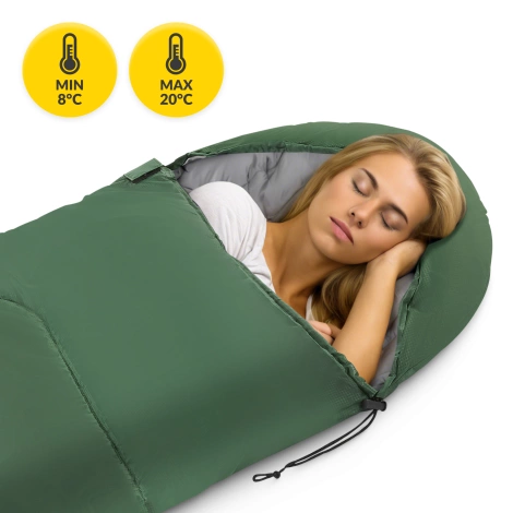 Cestovní spací pytel mumie Mountain Goat STANDARD zelený