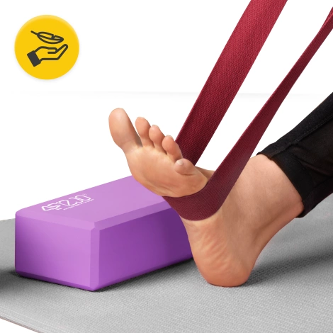 Popruh na jógu červený