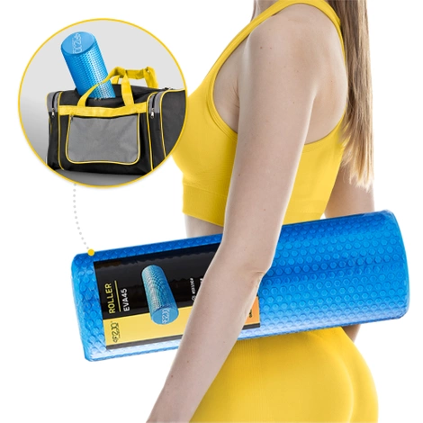 Masážnní válec s výstupky CARE+ 45 cm modrý