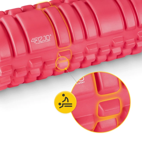 Masážní válec s výstupky EVA 33 cm růžový