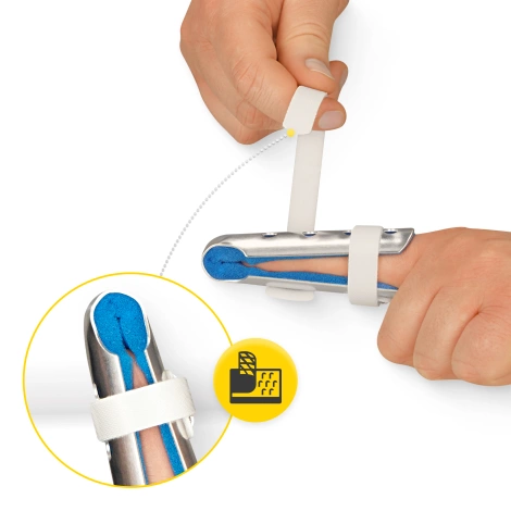 Duralová dlaha pro fixaci prstu MED L