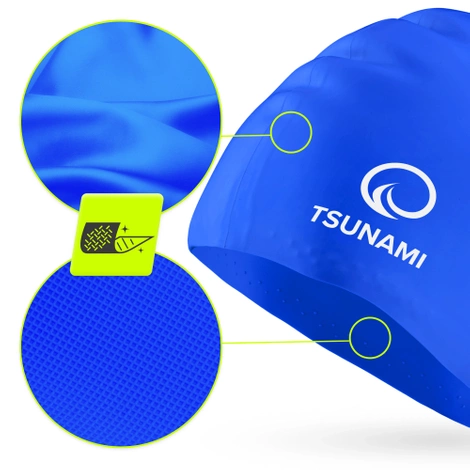 Plavecká čepice unisex TSUNAMI tmavě modrá