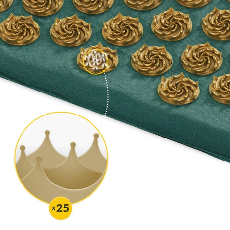 ECO akupresurní podložka s polštářem XL zelená