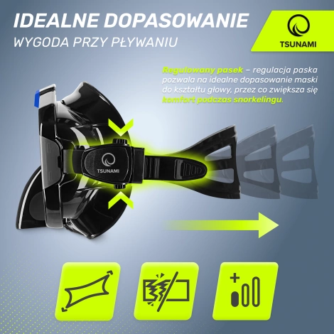 Zrcadlové potápěčské brýle se šnorchlem