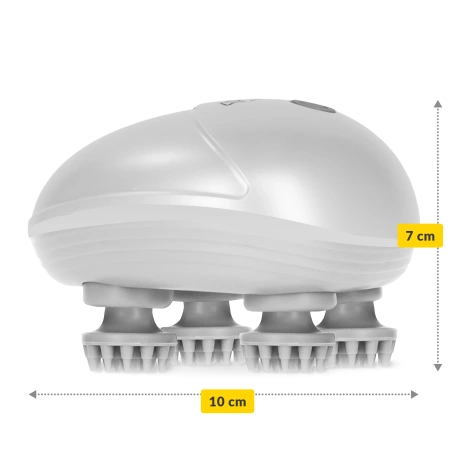 Elektrický masážní přístroj na pokožku hlavy bílý