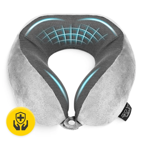 Cestovní polštář rohlík šedý