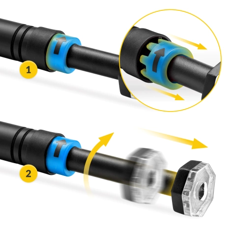 Rozpěrná dveřní hrazda modrá