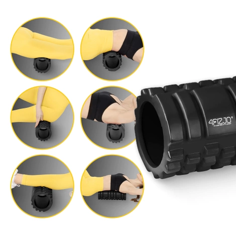 Masážní válec s výstupky EVA 33 cm černý