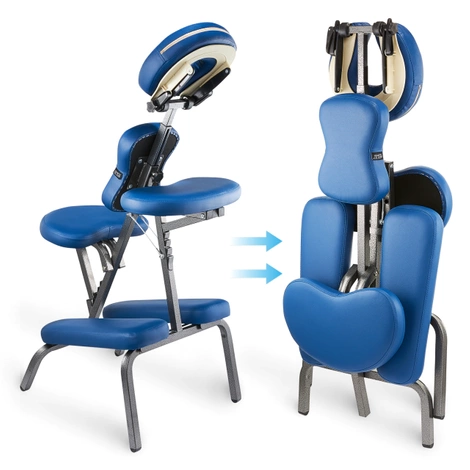 Skládací masážní židle modré