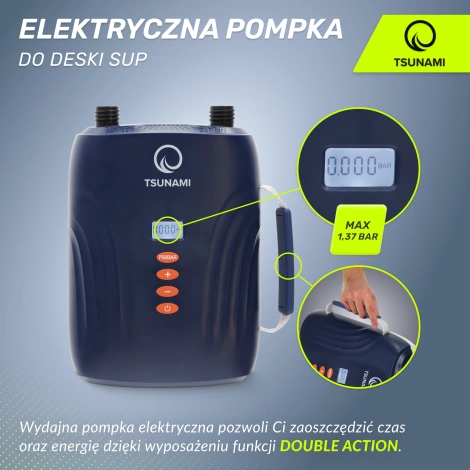 Elektrická pumpa na paddleboard do auta SUP TSUNAMI