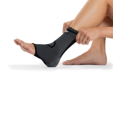 Elastická bandáž hlezenního kloubu L šedá