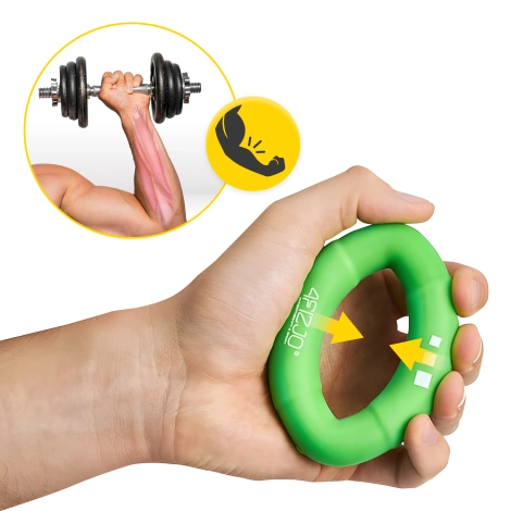 Silikonový posilovač zápěstí zelený