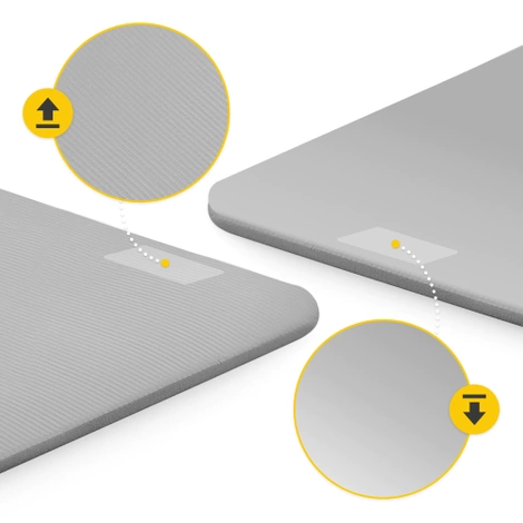 Podložka na cvičení YOGA MAT NBR 180 × 60 × 1,5 cm šedá