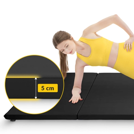 Skládací gymnastická žíněnka XL černá