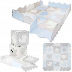 Sada pěnových puzzlí 'Zvířata' 120x120 blankytné