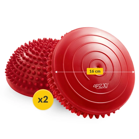 Balanční masážní polokoule 2 ks. červené
