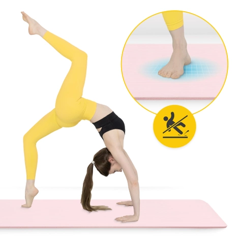 Podložka na cvičení YOGA MAT NBR 1 cm 180 × 60 × 1 cm růžová