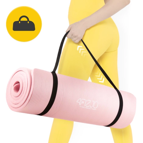 Podložka na cvičení YOGA MAT NBR 180 × 60 × 1,5 cm růžová