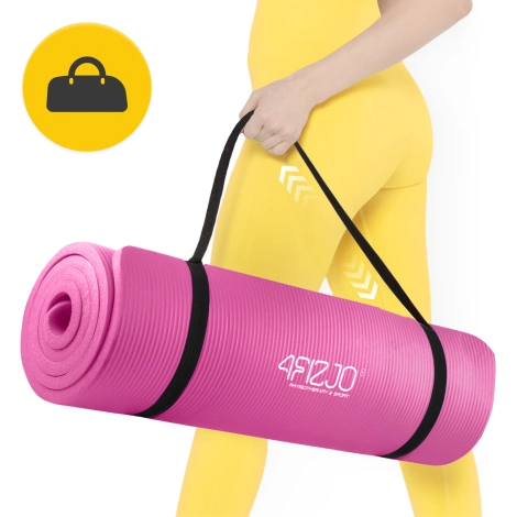 Podložka na cvičení YOGA MAT NBR 1 cm 180 × 60 × 1 cm růžová