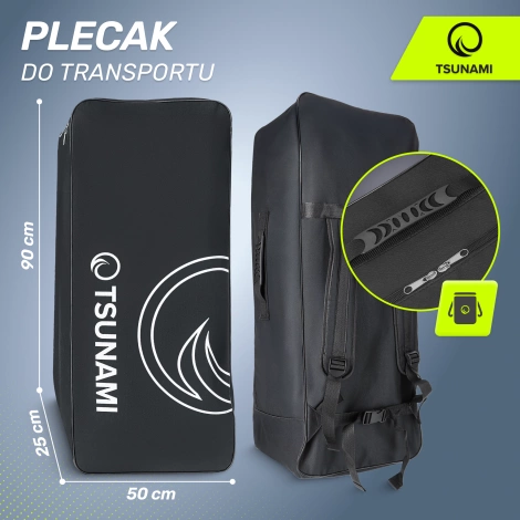 Nafukovací paddleboard SUP TSUNAMI 350 cm T03 tmavě modrý