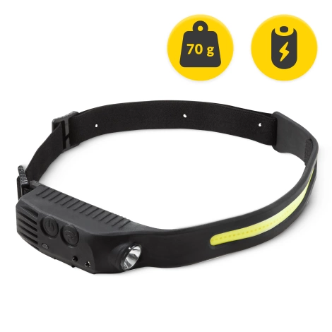 Čelovka LED s bočním osvětlením