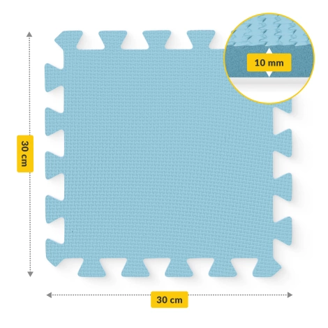 Sada 9 podložek puzzle 90x90 – 'Blankytné nebe'"