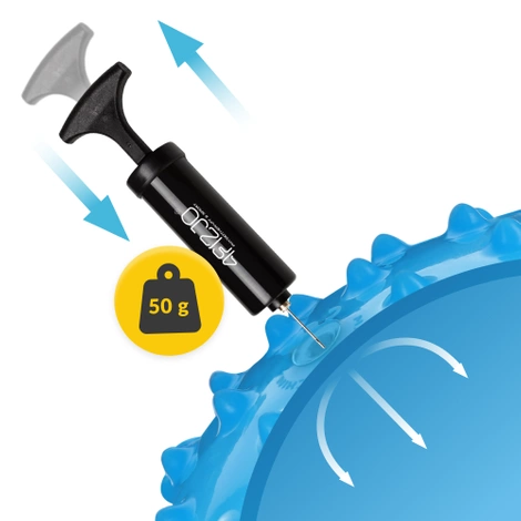 Rehabilitační míček s bodlinkami 20 cm modrý