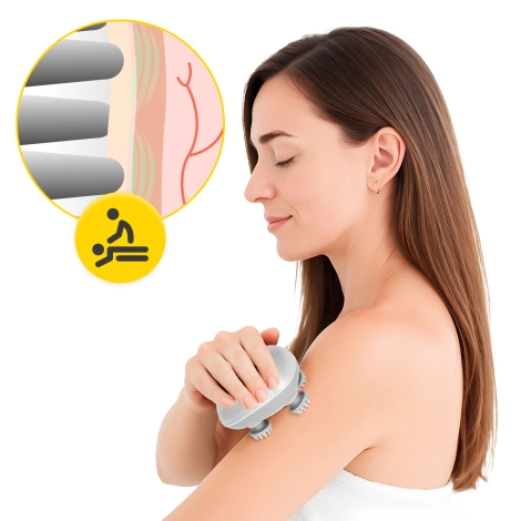 Elektrický masážní přístroj na pokožku hlavy bílý