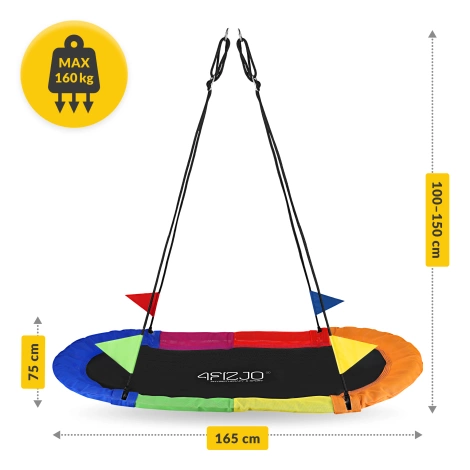Závěsný houpací kruh 165 cm