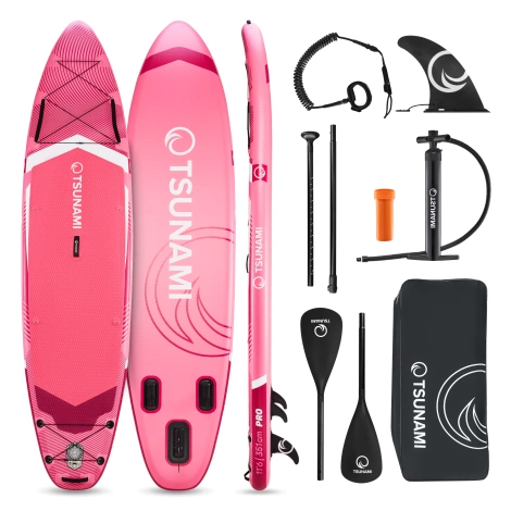Nafukovací paddleboard SUP TSUNAMI 350cm T15 růžový