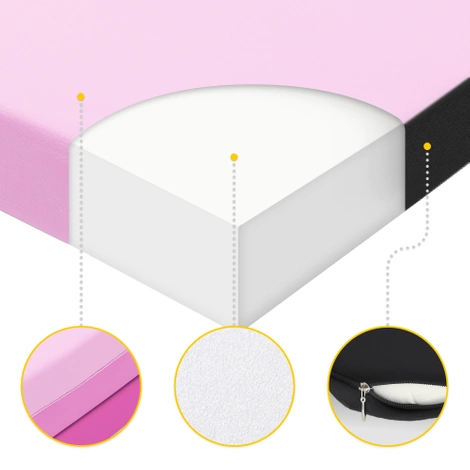 Skládací gymnastická žíněnka růžová