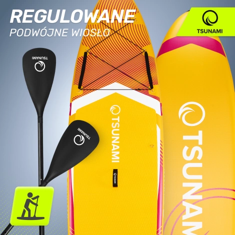Nafukovací paddleboard SUP TSUNAMI 350cm T15 žlutý