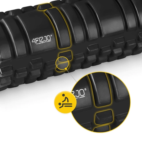 Masážní válec s výstupky EVA 33 cm černý