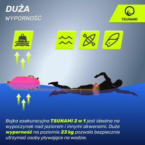 Nafukovací záchranná bójka + Suchá kapsa 2v1 TSUNAMI