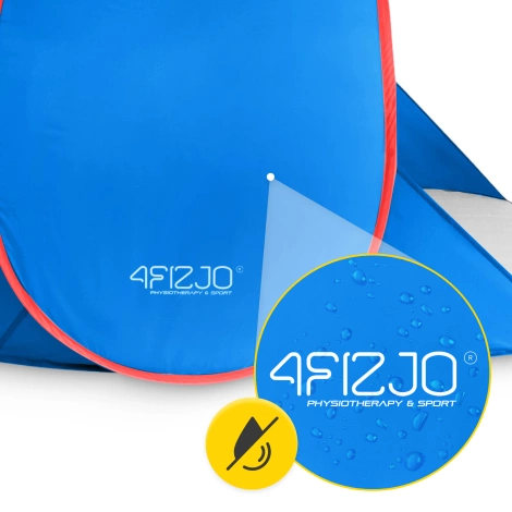 Samorozkládací plážový stan modro-červený