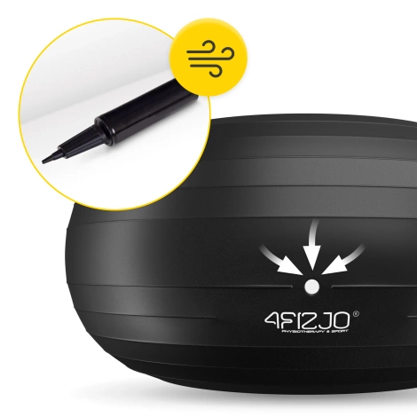 Gimnastický míč DONUT AIR BALL černý