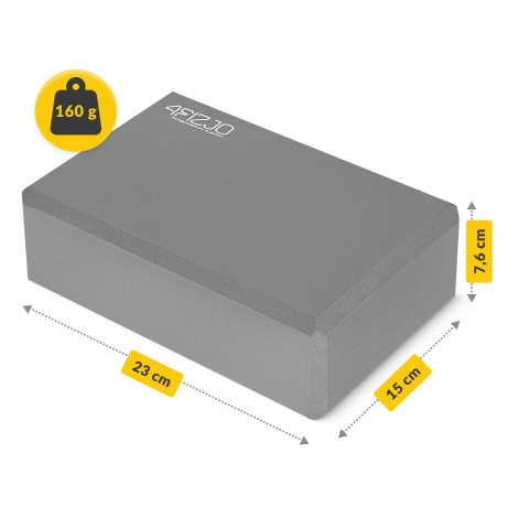 Pěnový blok na jógu šedý