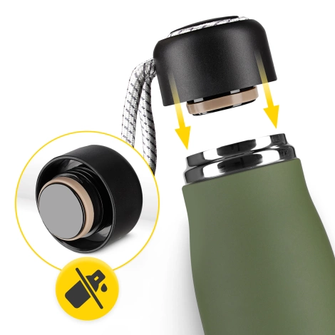 Termoláhev s páskem 540 ml zelená