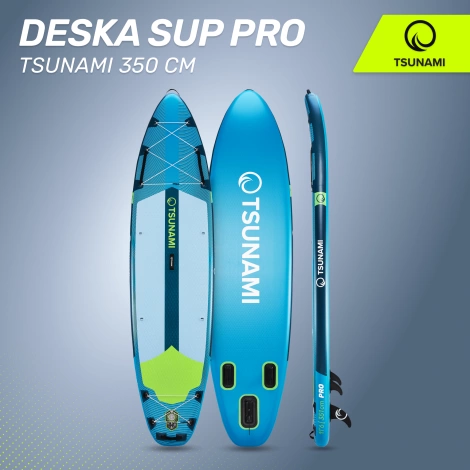 Nafukovací paddleboard SUP TSUNAMI 350 cm T15 modro-zelený